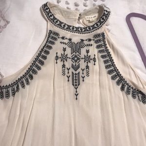 Cream boutique tribal tank